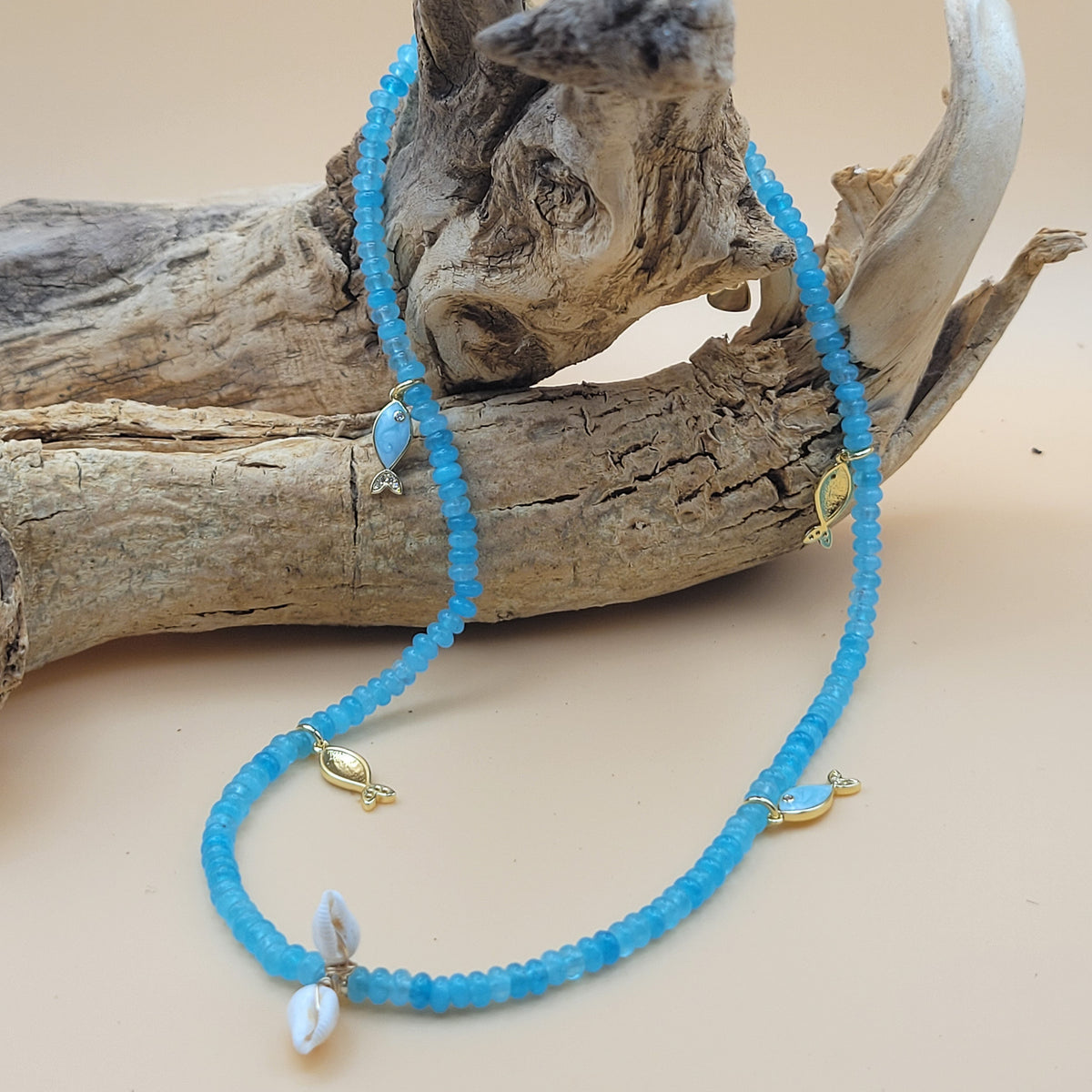 Sea Wave Blue Necklace