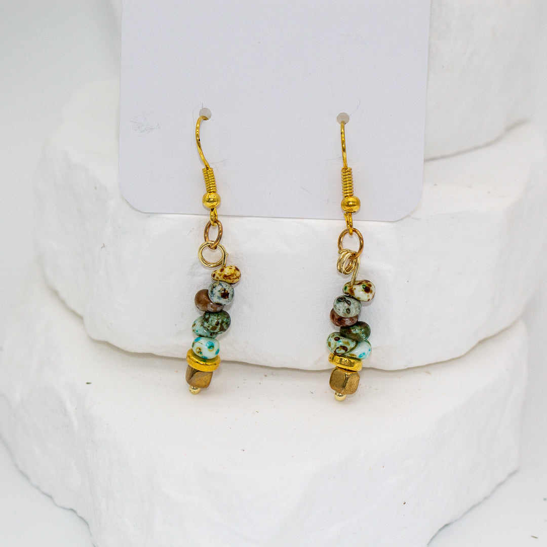Green Agate Dangles